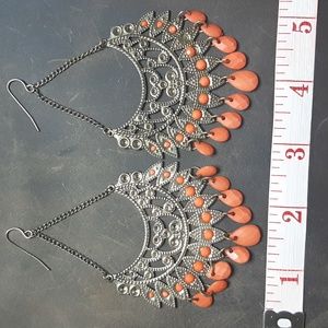 Coral Boho Earrings